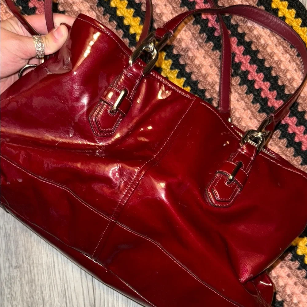 Coach Patent Leather Red Vintage Tote - Picture 13 of 13
